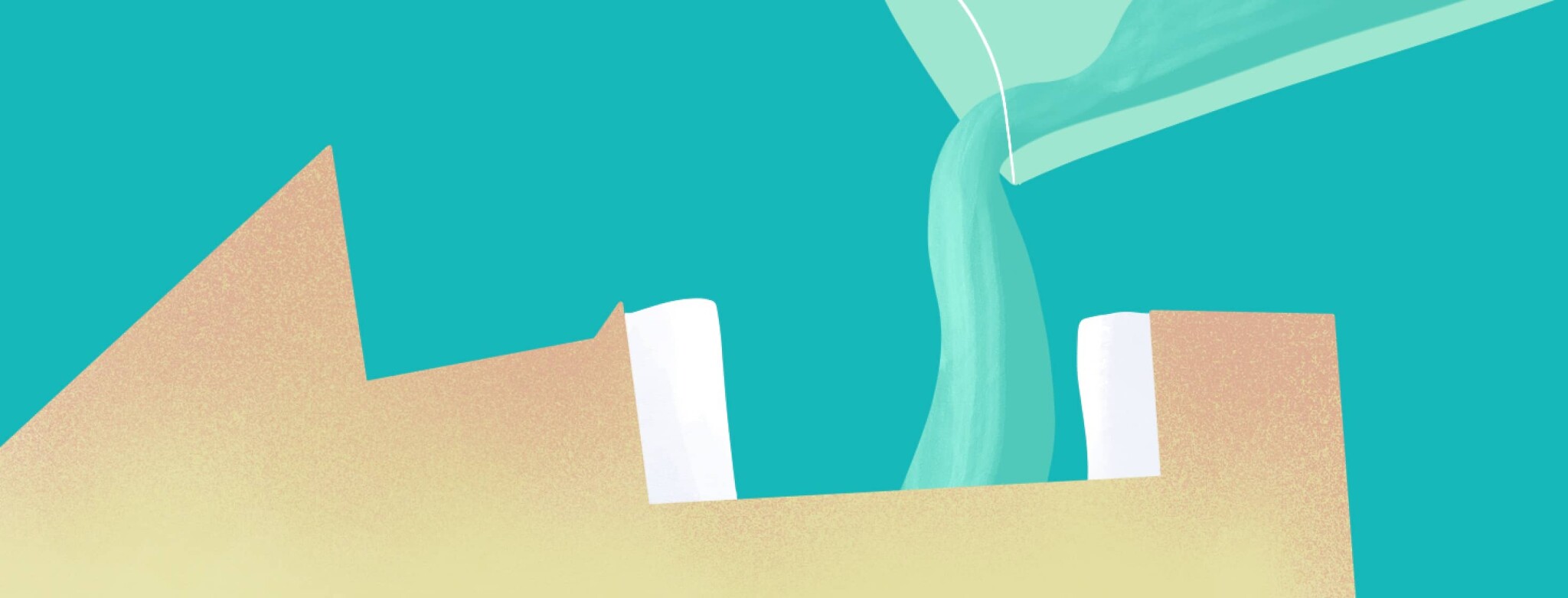 Close-up of a mouth drinking a glass of water.