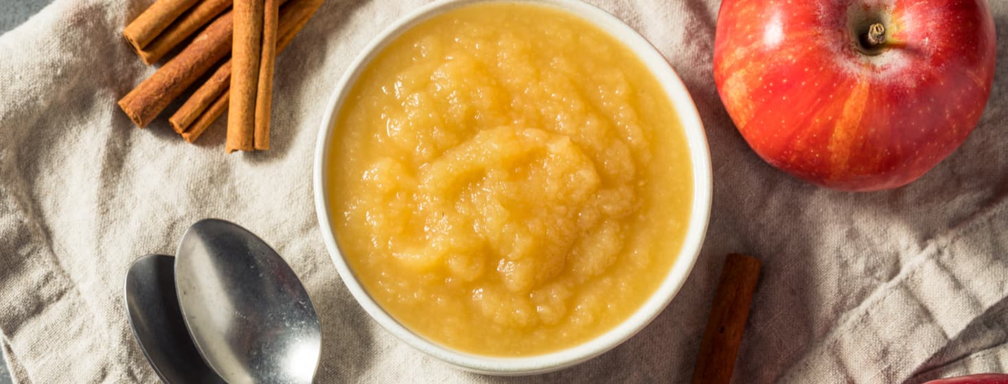 Homemade Applesauce in a bowl