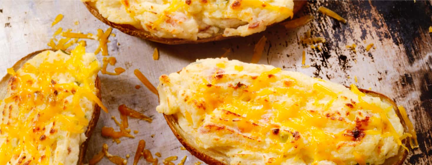 Low Residue, Low FODMAP Dairy-Free Cheesy Baked Potato Skins