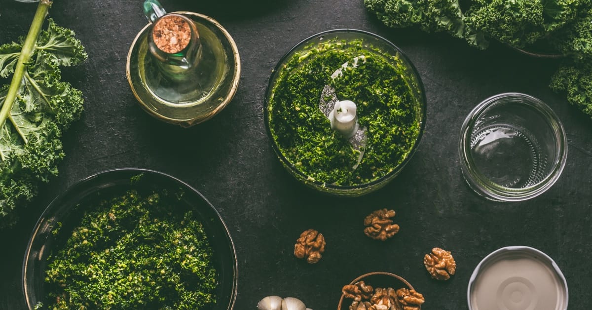 Crohn's and Ulcerative Colitis Kale Pesto Pasta Recipe